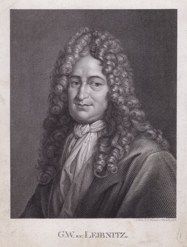 Gottfried Wilhelm Leibniz, deutscher Philosoph, Mathematiker und Universalgelehrter (Stich) von European School