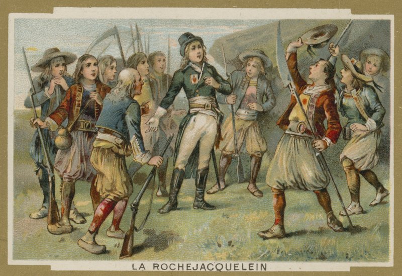 Henri de la Rochejacquelein spricht zu seinen Soldaten, Vendée-Aufstand, Französische Revolution von European School