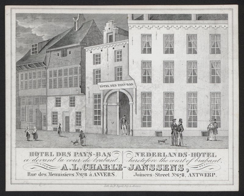 Hotel Des Pays Bas, Nederlands Hotel, A L Charle-Janssens, Anvers, Antwerpen von European School