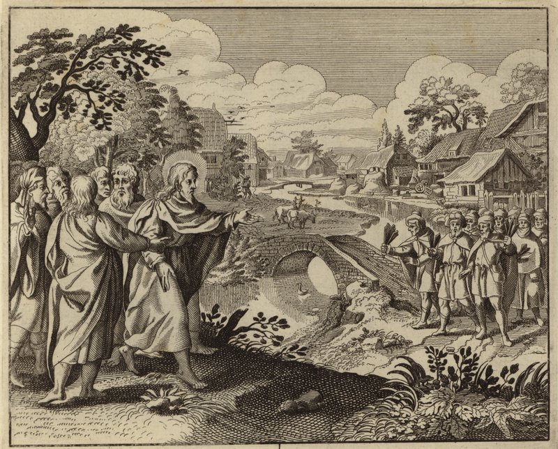 Jesus Christus heilt zehn Aussätzige (Gravur) von European School