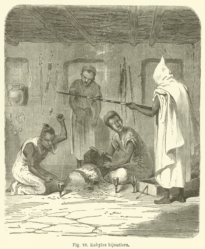 Kabylische Juweliere (Stich) von European School