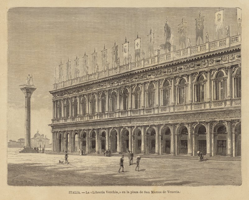 Libreria Vecchia auf der Piazza San Marco in Venedig von European School