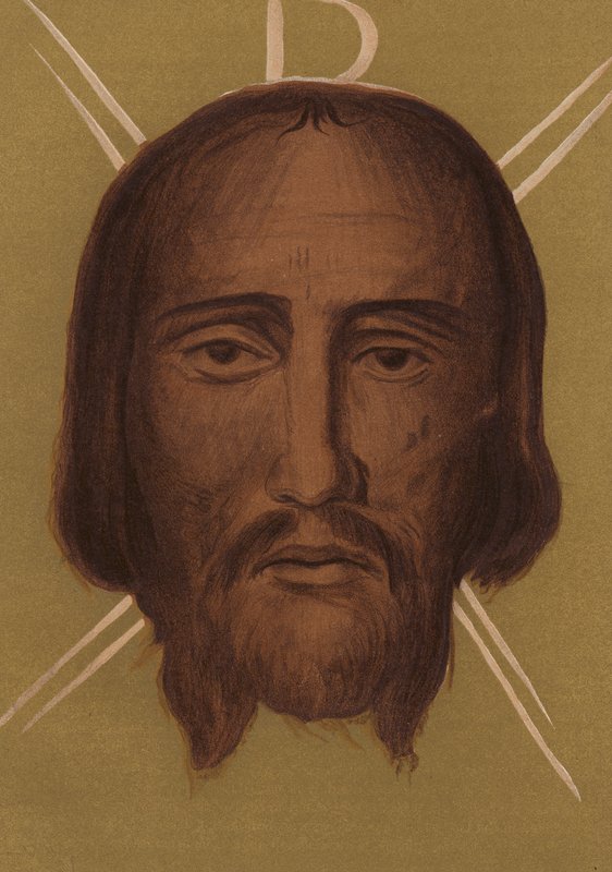 Abbild von Jesus Christus: Aus der Kirche St. Silvestro, Rom (Chromolithografie) von European School