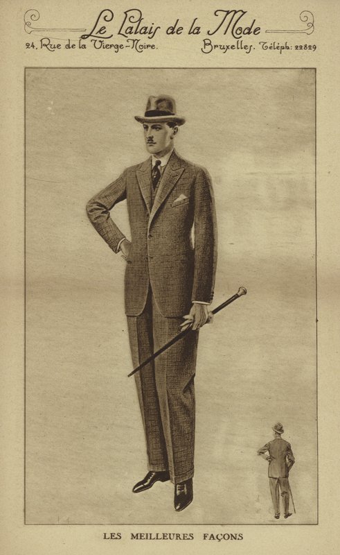 Männermode um 1930er Jahre von European School