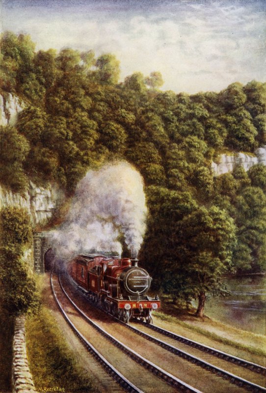 Midland Scotch Expresszug auf der Midland Railway durch die Yorkshire Dales von European School
