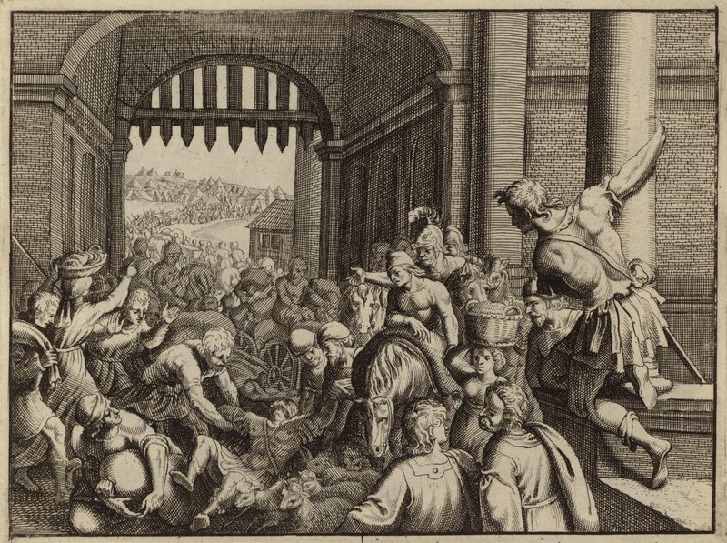 Das Volk von Samaria plündert das verlassene Lager der Aramäer von European School