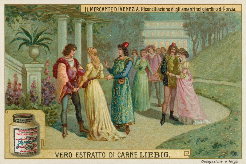 Wiedersehen der Liebenden in Portias Gärten von European School