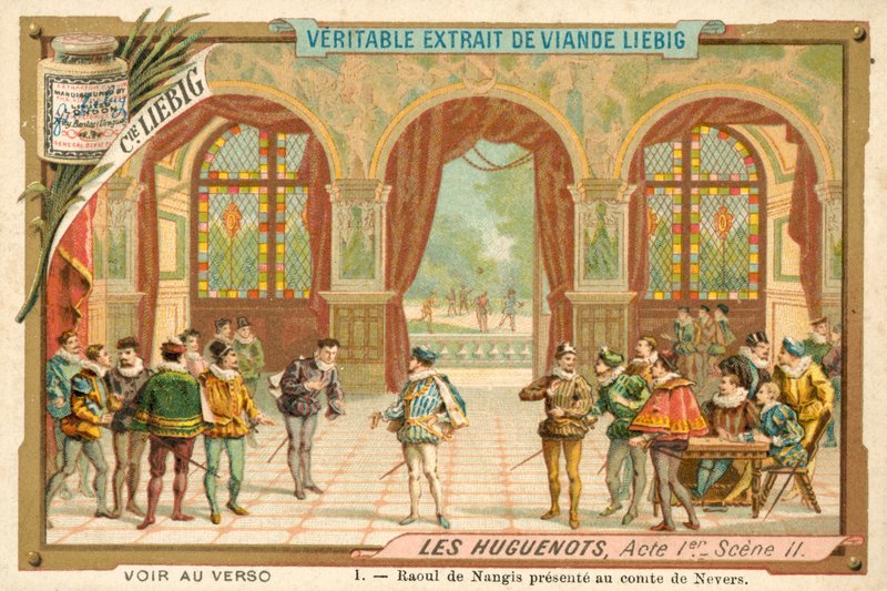 Szene aus Giacomo Meyerbeers Oper Die Hugenotten von European School