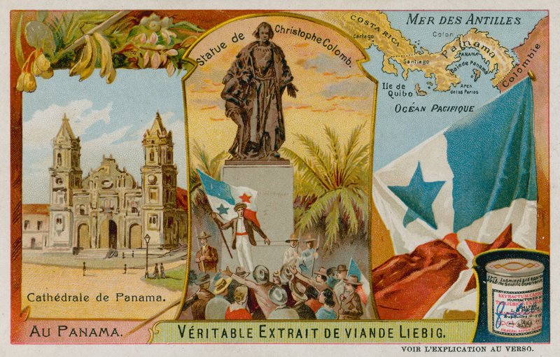 Statue von Christoph Kolumbus, Antillen und Panama-Kathedrale von European School