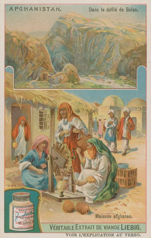 Der Bolan-Pass und ein afghanisches Haus von European School