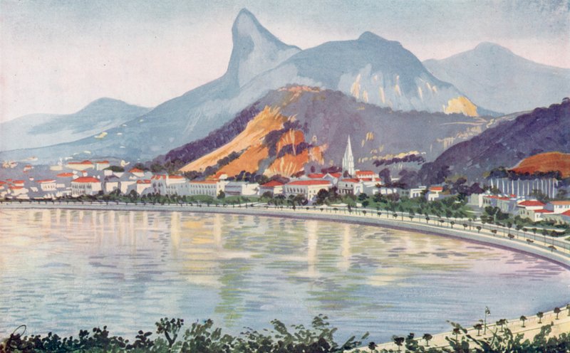 Der Botafogo-Teil der Bucht von Rio, überblickt vom Corcovado-Berg von European School