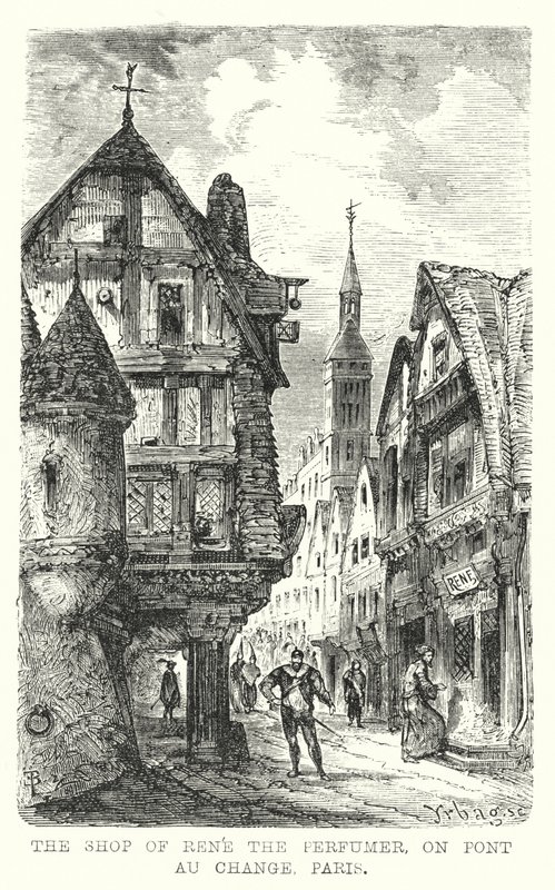 Das Geschäft von Rene dem Parfümeur, auf der Pont au Change, Paris von European School