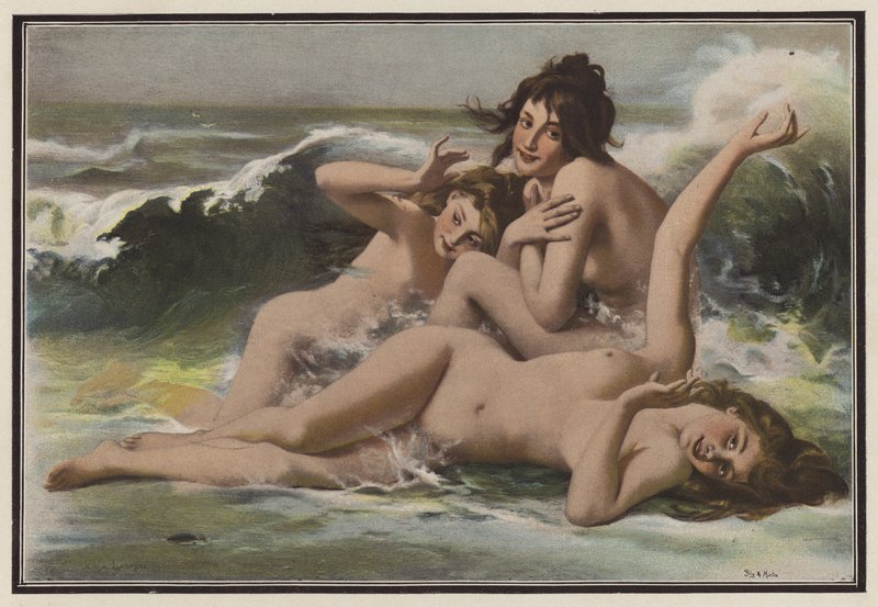 Drei Frauen in den Wellen von European School