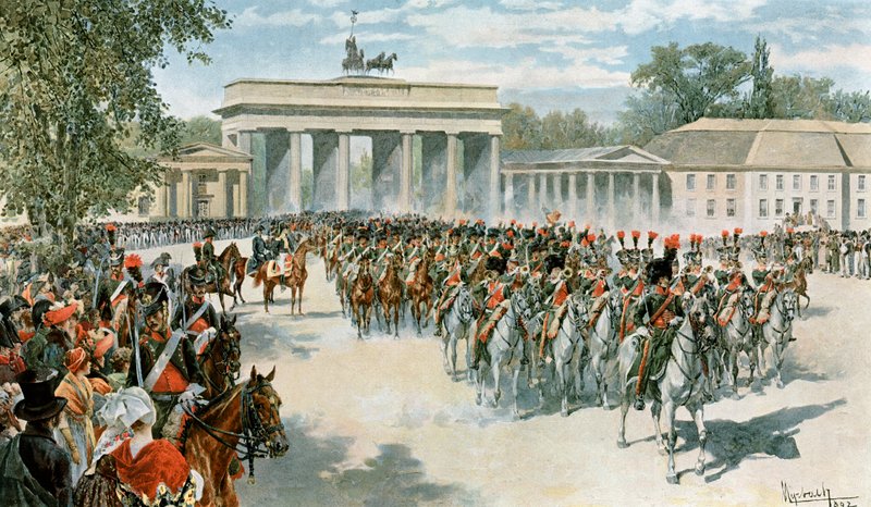 Einzug der französischen Armee in Berlin von Felicien baron de Myrbach Rheinfeld