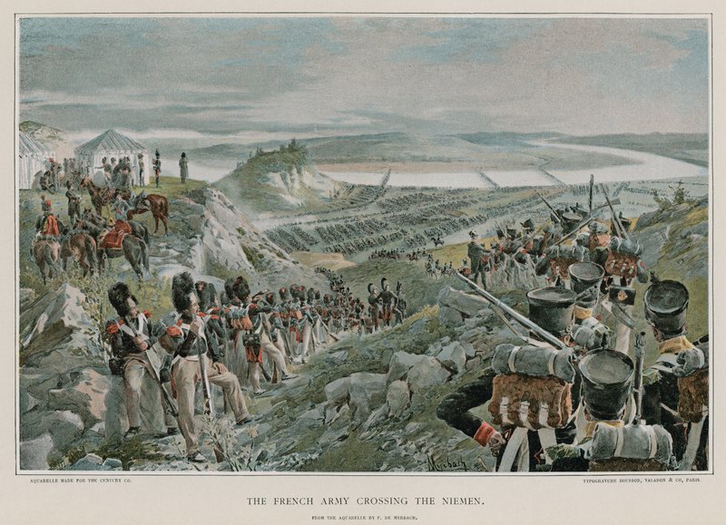 Französische Armee überquert den Niemen von Felicien baron de Myrbach Rheinfeld