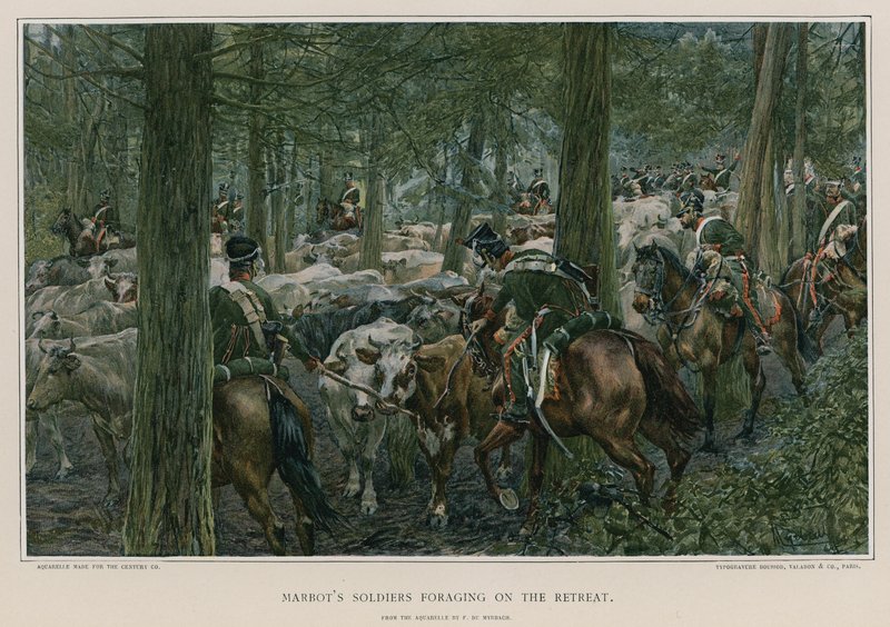 Marbots Soldaten auf dem Rückzug von Felicien baron de Myrbach Rheinfeld