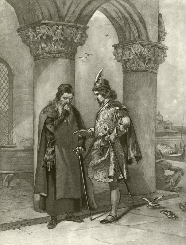 Der Kaufmann von Venedig. Akt I, Szene III von Felix Octavius Carr Darley