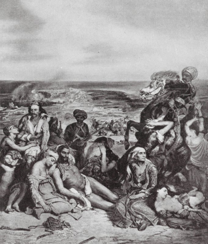 Die Massaker von Chios von Ferdinand Victor Eugene (after) Delacroix