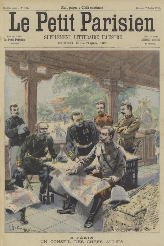 Der Boxeraufstand: Ein Treffen der alliierten Kommandanten in Peking von Fortune Louis Meaulle