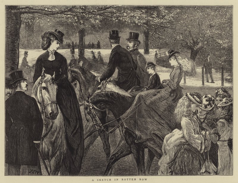 Eine Skizze in Rotten Row von Francis S. Walker
