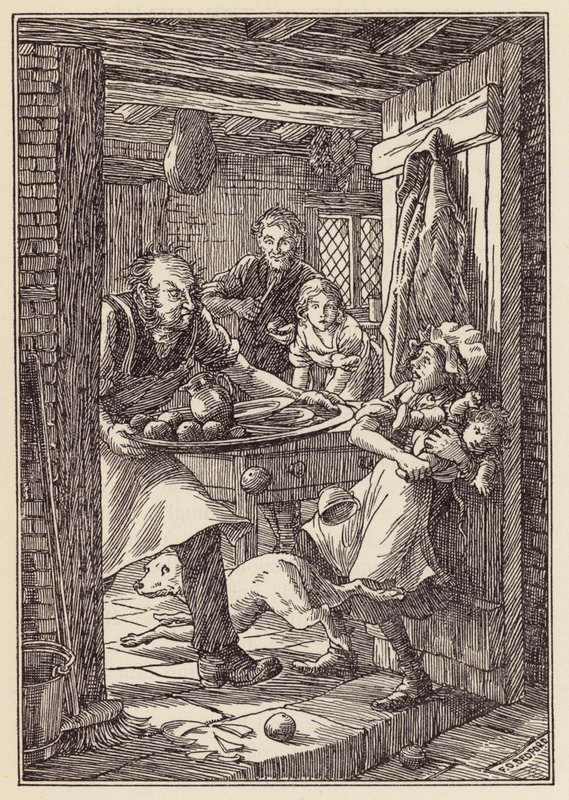 Illustration für Die Grille an der Herdstelle von Charles Dickens von Francis Donkin Bedford
