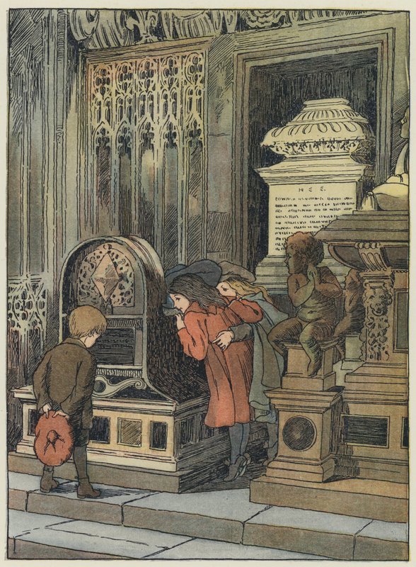 London: Ecke der Unschuldigen, Westminster Abbey von Francis Donkin Bedford