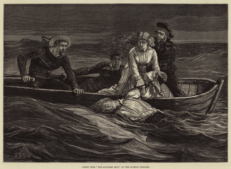 Szene aus Das versenkte Schiff, im Olympic Theatre von Francis S. Walker