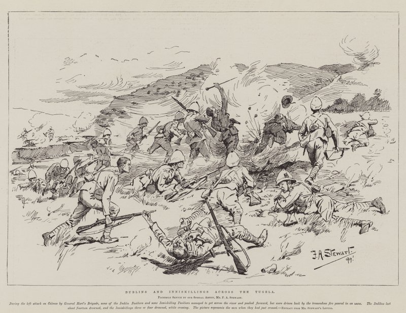 Dublins und Inniskillings überqueren den Tugela von Frank Algenon Stewart