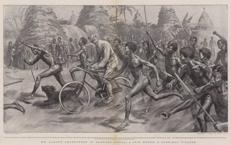 Mr. Lloyds Abenteuer im dunkelsten Afrika, eine Runde durch ein Kannibalendorf von Frank Dadd