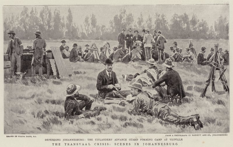 Die Transvaal-Krise, Szenen in Johannesburg von Frank Dadd