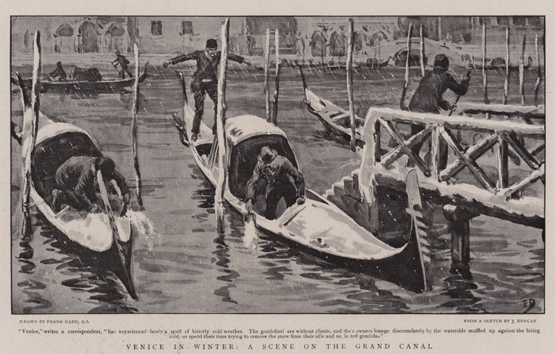 Venedig im Winter, eine Szene am Canal Grande von Frank Dadd