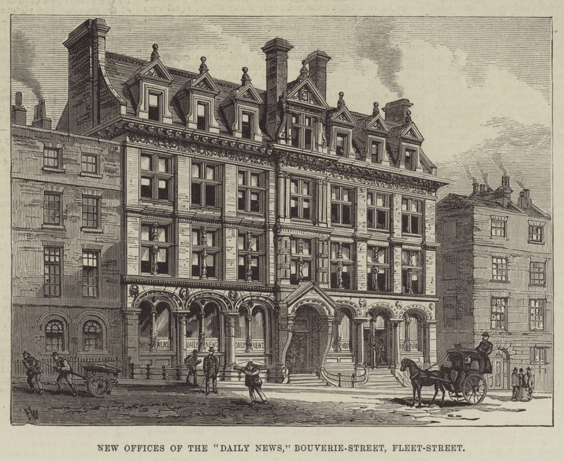 Neue Büros der Daily News, Bouverie-Straße, Fleet-Straße von Frank Watkins