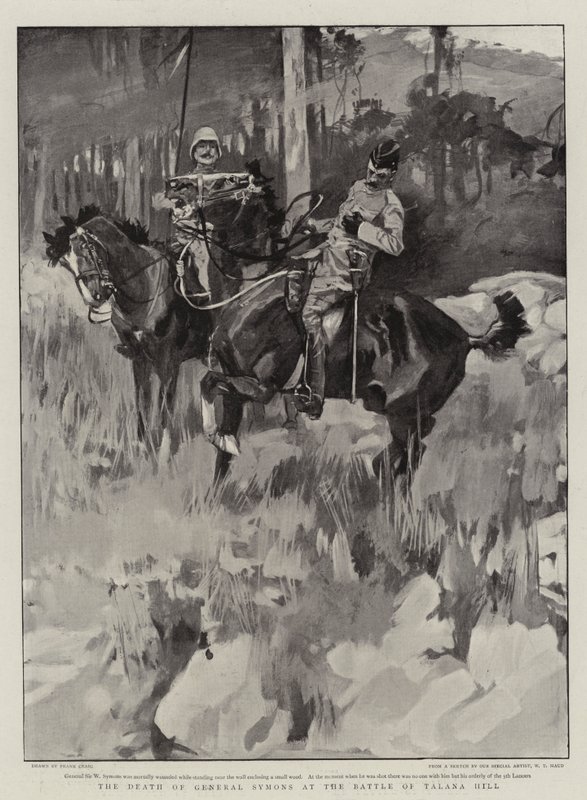 Der Tod von General Symons in der Schlacht von Talana Hill von Frank Craig