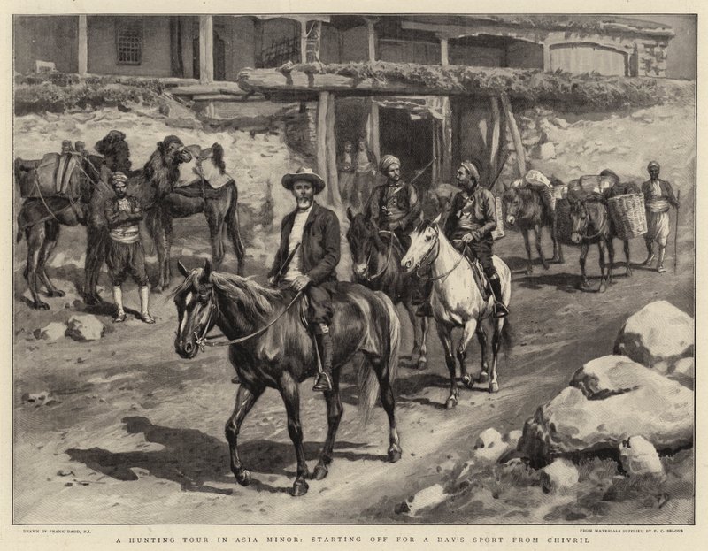 Eine Jagdtour in Kleinasien, Start zu einem Jagdtag von Chivril von Frank Dadd