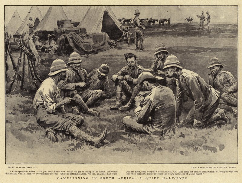 Kampagne in Südafrika, eine ruhige halbe Stunde von Frank Dadd