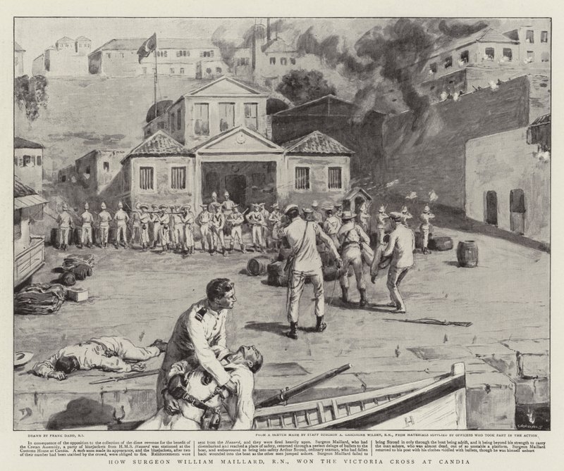 Wie Chirurg William Maillard, RN, das Victoria-Kreuz in Candia gewann von Frank Dadd