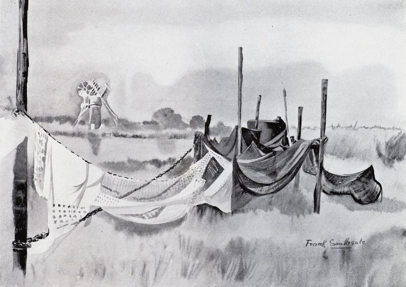 Norfolk Broads: Eine Aal-Setzstelle von Frank Southgate