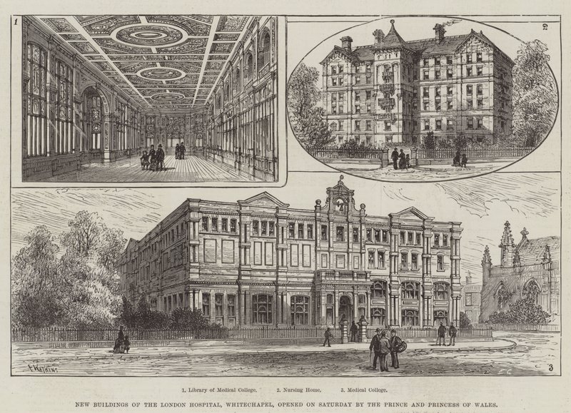 Neue Gebäude des Londoner Krankenhauses, Whitechapel, eröffnet am Samstag von Prinz und Prinzessin von Wales von Frank Watkins