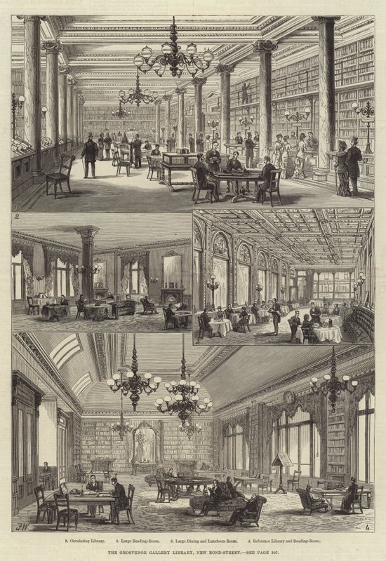 Die Grosvenor-Galerie-Bibliothek, New Bond-Street von Frank Watkins