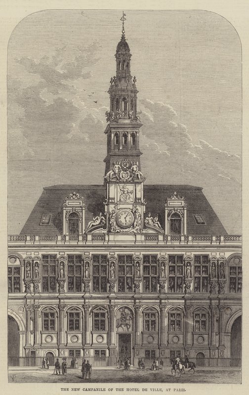 Der neue Campanile des Hôtel de Ville in Paris von Frank Watkins