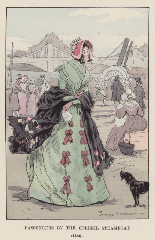 Passagiere des Corbeil-Dampfschiffs, 1846 von François Courboin