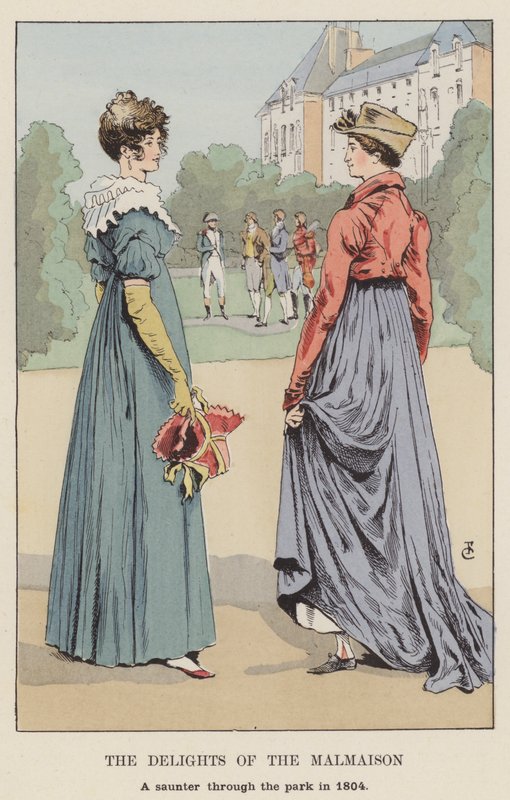 Die Freuden von Malmaison, ein Spaziergang durch den Park im Jahr 1804 von François Courboin
