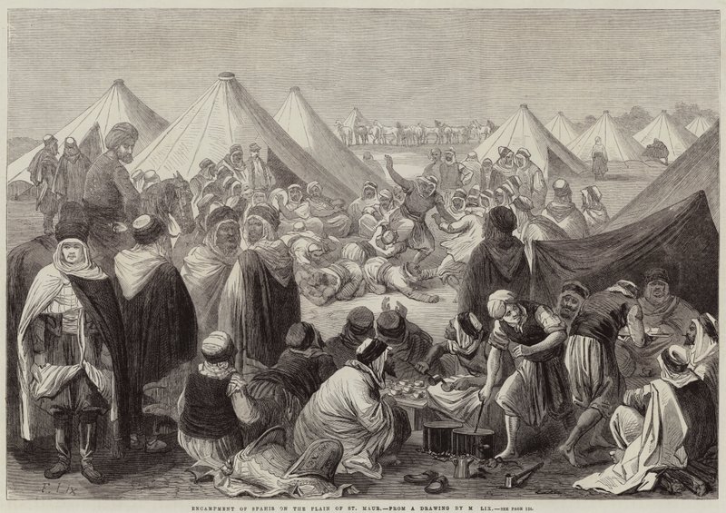 Lager der Spahis auf der Ebene von St. Maur von Frederic Theodore Lix
