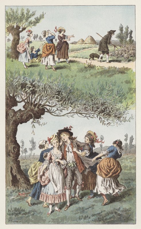 Wir waren drei Mädchen von Frederic Theodore (after) Lix