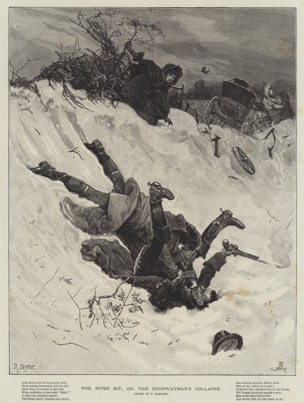 Der Gebissene; oder, der Zusammenbruch des Straßenräubers von Frederick Barnard
