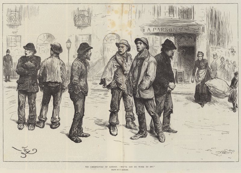 Die Arbeitslosen von London, Wir haben keine Arbeit! von Frederick Barnard
