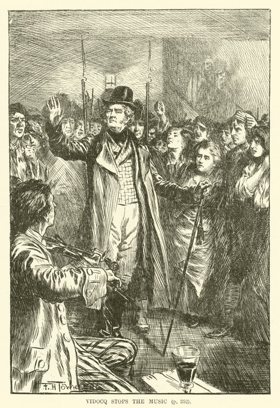 Vidocq stoppt die Musik (Stich) von Frederick Henry Townsend