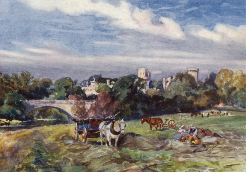 Warwick Schloss von der Brücke von Frederick William Newton Whitehead