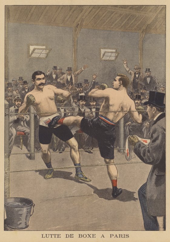 Boxkampf in Paris von French School