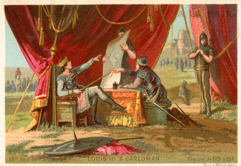 Ludwig III. und Karlmann, König der Franken von French School